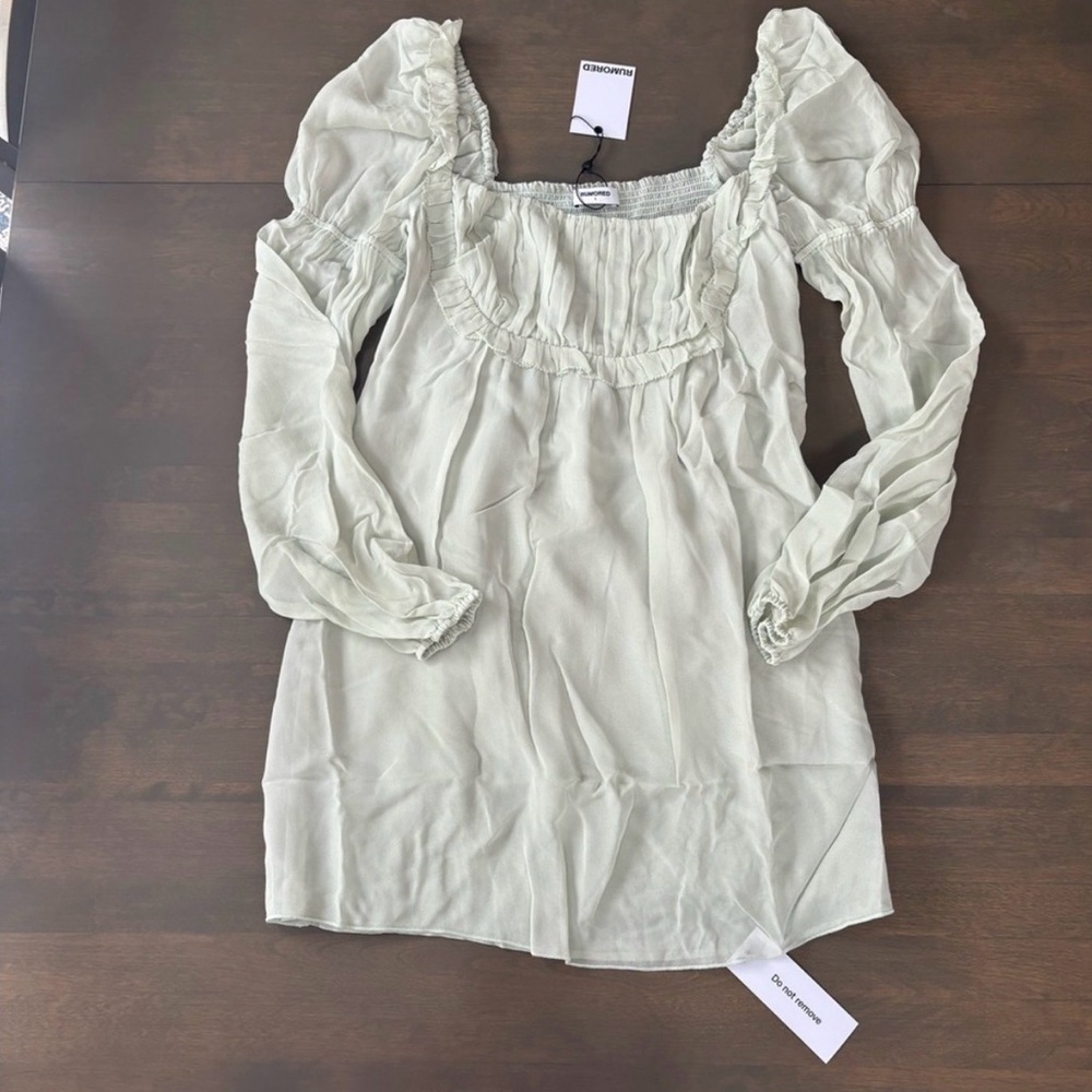 NWT Rumored Only You Mini Dress in Sage - Picture 13 of 16